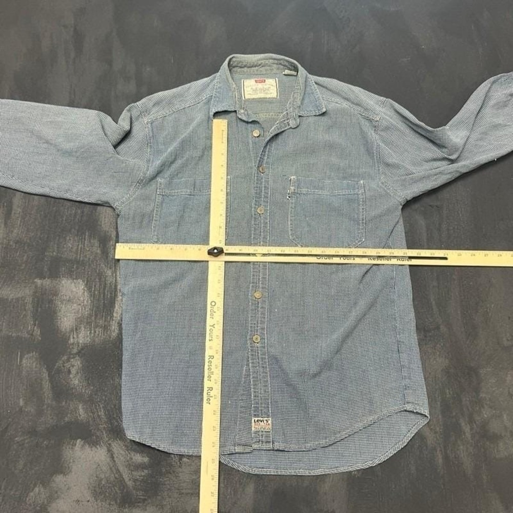 Vintage Levi's Button Up Shirt Mens‎ Small Blue 1990s - Picture 5 of 8